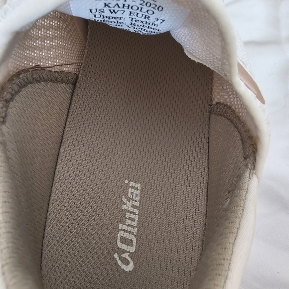 Olukai Kaholo Sneakers Women's Size 7 Cream/ Beige White Non-marking + Wet Grip - Picture 14 of 16